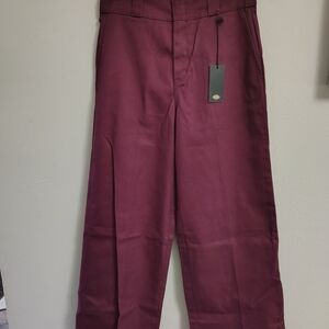 Dickies Women's Burgundy Flare Pants